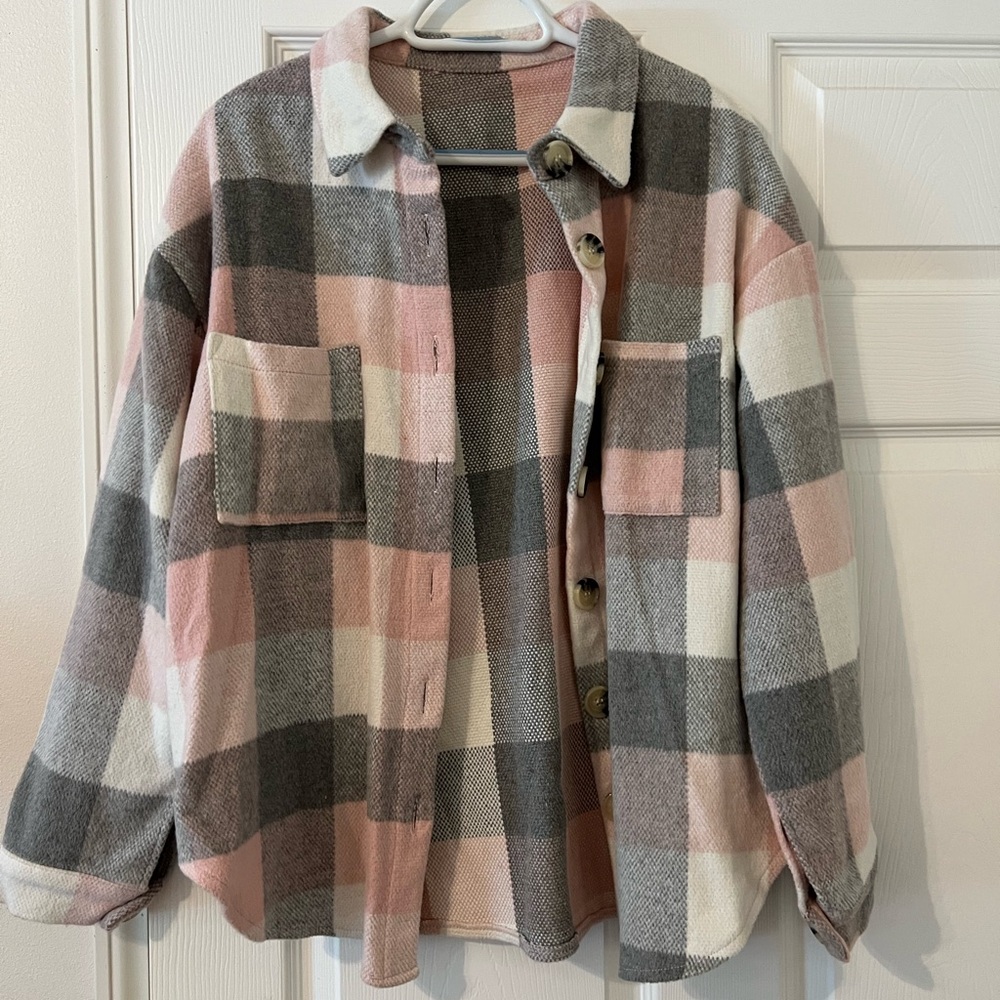 Plaid Button-Up Shacket